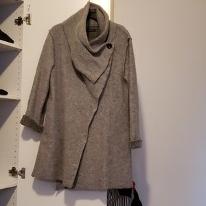 Grey boiled  wool jacket